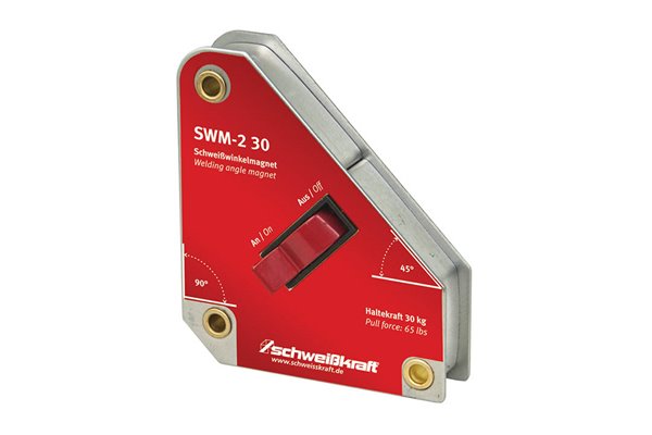 SWM-2 30 - przełączany elektromagnes kątownika spawalniczego, 110 x 95 x 25 mm, udźwig 30 kg - SCHWEISSKRAFT 1790029