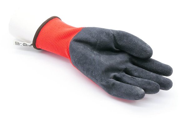 Rękawice robocze czerwone poliestrowe z lateksem, 481, rozmiar 9 - Consorte