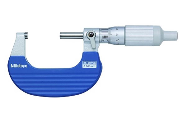 Mikrometr zewnętrzny z izolowanym kabłąkiem i z grzechotką w bębnie 25-50 mm | Rozdzielczość: 0,001 mm | analogowy - MITUTOYO 102-708