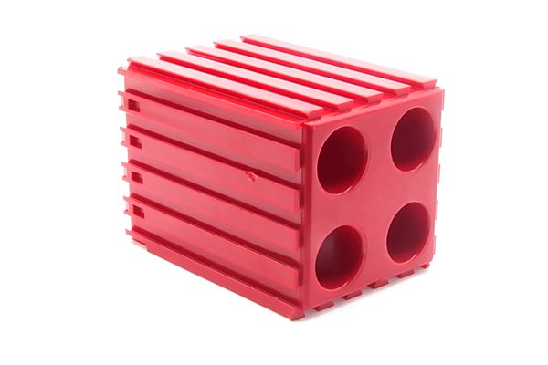 Stojak na tulejki zaciskowe ER16 |  koszyczki 4 x ER16 | kolor czerwony (2034)
