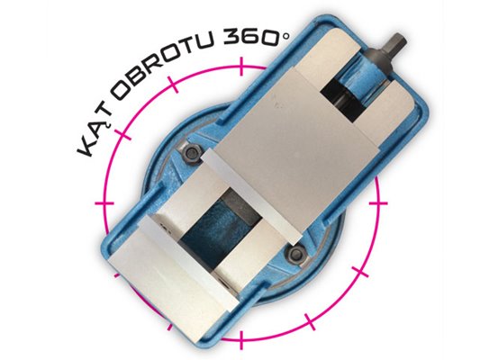 Imadło maszynowe obrotowe 100 mm do frezarki - FQM 100/100