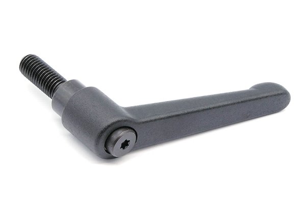 Rękojeść nastawna dźwignia z trzpieniem gwintowanym GN300-92-M12-32-SW, kolor czarna - ELESA+GANTER