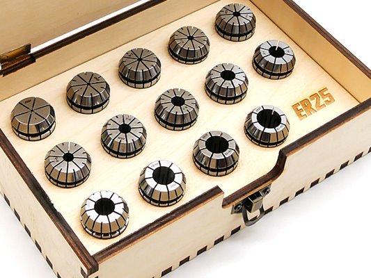 Tulejka zaciskowa ER25 | Zestaw 14 szt. - DARMET