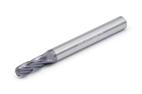 Frez trzpieniowy z chwytem walcowym do metalu 5 mm | 4-ostrzowy | z czołem kulistym R2,5 | DIN 6527-A VHM/TiAIN - DARMET