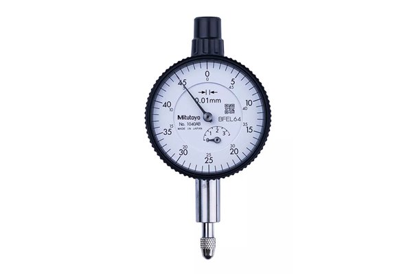 Czujnik zegarowy analogowy ISO, 3,5 mm, podziałka 0,01 mm, tylna ścianka z uchem - MIT_1040A