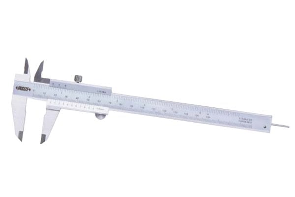 Suwmiarka noniuszowa 150 mm (0,05 mm) ze śrubą, zaokrąglona końcówka głębokościomierza - INSIZE 1202-150