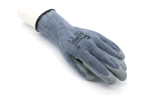 Rękawice robocze szare poliestrowe z lateksem, 415, rozmiar 10 - Consorte