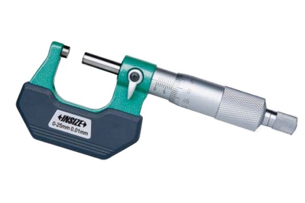 Mikrometr zewnętrzny 0-25 mm | Rozdzielczość: 0.01 mm | analogowy - INSIZE 3202-25A