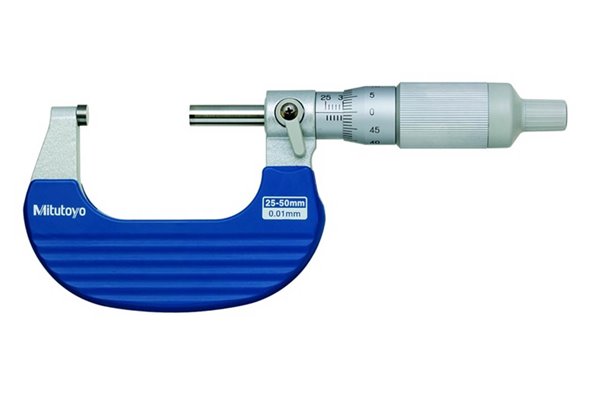 Mikrometr zewnętrzny z izolowanym kabłąkiem i z grzechotką w bębnie 25-50 mm | analogowy - MITUTOYO 102-702