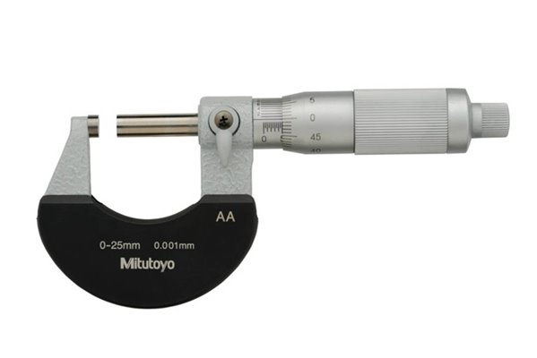 Mikrometr zewnętrzny z izolowanym kabłąkiem 0-25 mm | rozdzielczość 0,001 mm | mechanizm cierny | analogowy - MITUTOYO 102-313