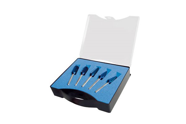 Zestaw pilników obrotowych do metalu HP-3 z węglika | fi 12 mm | z powłoką Blue-TEC | chwyt 6 mm - KARNASCH 114926
