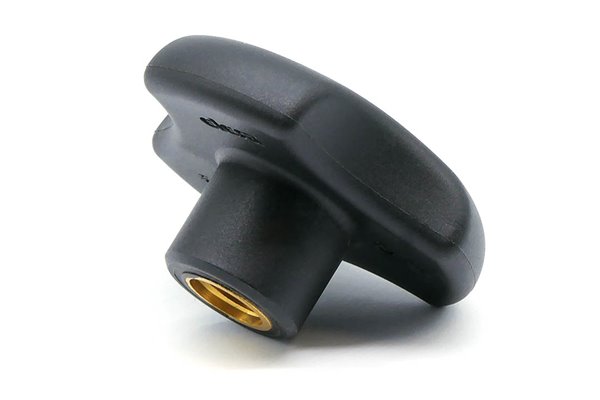 Pokrętło zaciskowe z technopolimeru VTT.60-B-M12, wtopka z mosiądzu - ELESA+GANTER