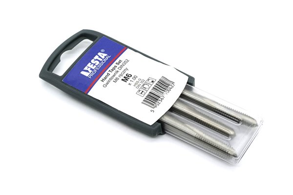 Gwintownik ręczny do gwintu metrycznego zwykłego, komplet 3 szt. (RM ≤ 600), DIN 352/3, HSS-G - M6 - FENES 450427