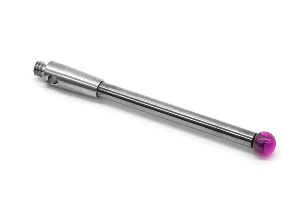 Trzpień pomiarowy prosty M2 | trzon VHM | średnica 3 mm | długość 30 mm | rubinowa kulka | efektywna długość robocza 27 mm | ZAMIENNIK RENISHAW A-5003-0040 - DARMET