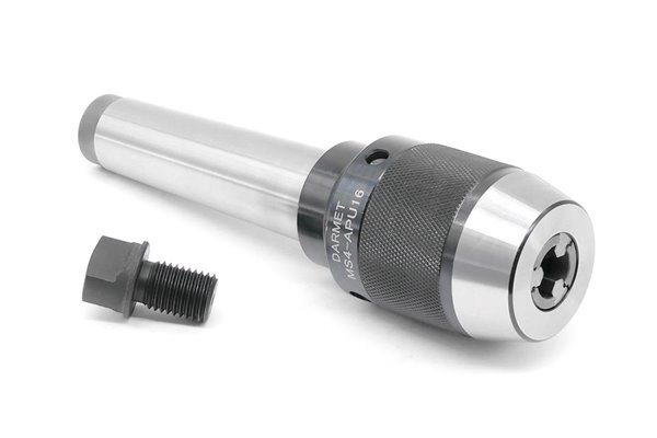 Uchwyt wiertarski bezkluczykowy samozaciskowy 3 - 16MM | zintegrowany z trzpieniem | gwint | płetwa wkręcana w zestawie - Morse MK4 - DARMET
