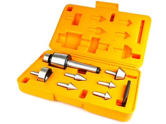 Kieł tokarski obrotowy, uniwersalny z końcówkami wymiennymi - Morse MK3 (DM433)