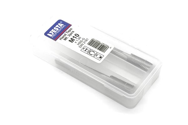 Gwintownik ręczny do gwintu metrycznego zwykłego, komplet 2 szt. (RM ≤ 600), NGMm/2, DIN 2181/2, HSS-G - M10 - FENES 450519