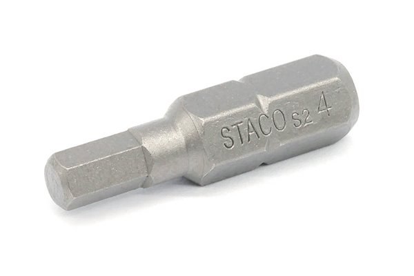 Bit sześciokątny HEX 4, 1/4" x 25 mm, 2 szt. - STACO (20404)