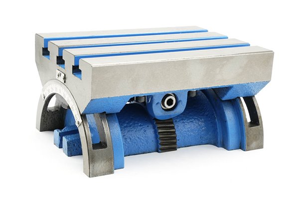 Stół frezarski uchylny z korbką 130 x 180 mm - ROWEK TEOWY 3 x 10 mm - DARMET DM_SUZK_127_178_RACZ