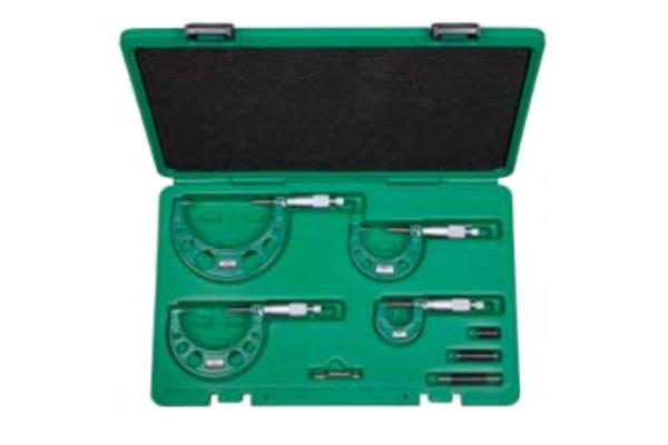Zestaw Mikrometrów | zakres 0 - 100mm  - INSIZE 3203-1004A