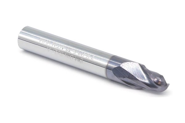 Frez trzpieniowy z chwytem walcowym do metalu 7 mm | 2-ostrzowy | z czołem kulistym R3,5 | DIN 6527-A VHM/TiAIN - DARMET