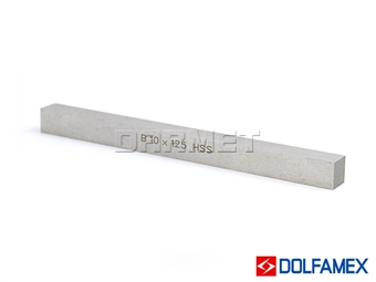 Zdjęcie Nóż tokarski kwadratowy (stalka) ze stali szybkotnącej HSS | 10 x 10 x 125 mm - DOLFAMEX 0641-129-224400