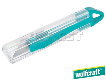 Zdjęcie Nóż bezpieczny z wysuwanym ostrzem trapezowym - WOLFCRAFT WF4135000