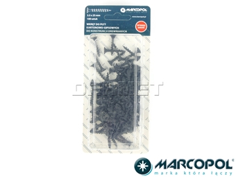 Zdjęcie Wkręty do płyt kartonowo-gipsowych 3,5 x 25 mm, 100 szt. - MARCOPOL (QB0076)
