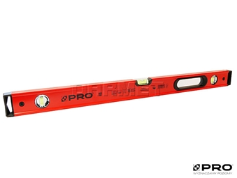 Zdjęcie Poziomica czerwona 80CM ze wskaźnikami poziomu i pionu PRO900 HEAVY DUTY - PRO (3-01-01-D4-080)