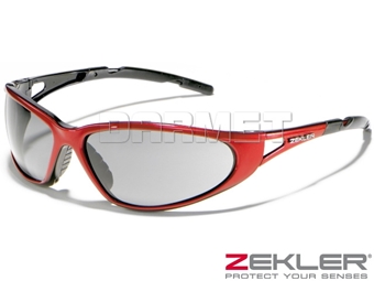 Zdjęcie Okulary ochronne ZEKLER Z101, szkła szare, czerwona oprawka - ZEKLER (380670026)