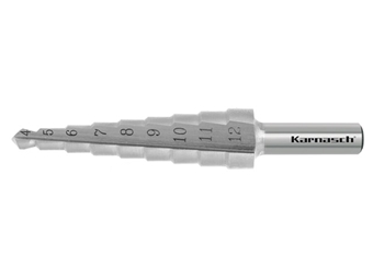Zdjęcie Wiertło stożkowe stopniowe | 4 - 12 mm | 2 ostrza | HSS-XE - KARNASCH (213030)