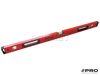 Zdjęcie Poziomica czerwona 100CM ze wskaźnikami poziomu i pionu PRO900 HEAVY DUTY - PRO (3-01-01-D4-100)