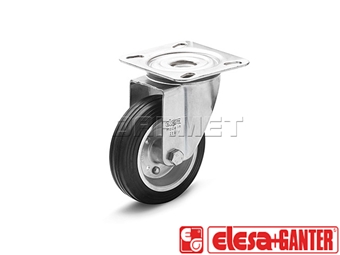 Zdjęcie Koło do wózka metalowe z gumowym wieńcem bez blokady RE.E3-N - ELESA+GANTER