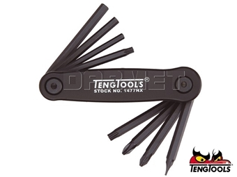 Zdjęcie Zestaw kluczy imbusowych, TX i wkrętaków, 8 elementów - TENGTOOLS (16267-0103)