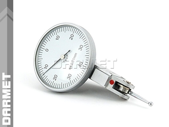 Zdjęcie Czujnik diatest dźwigniowy | Pulpitas uchylny zegarowy poziomy | zakres 0 - 0,8 mm - DARMET 560-011