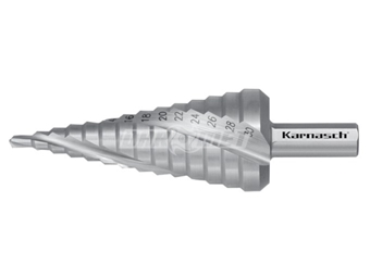 Zdjęcie Wiertło stożkowe stopniowe | 6 - 30 mm | 3 ostrza | HSS-XE - KARNASCH (213006)