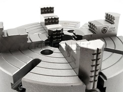 Uchwyt tokarski z niezależnym nastawieniem szczęk, żeliwny, 4 - szczękowy: 250 MM - BISON BIAL (4304-250)