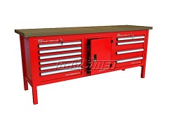STÓŁ WARSZTATOWY Z SZAFKAMI - 2070x600 mm - FAST SERVICE (P-3-163-01)