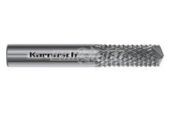 Pilnik obrotowy walcowy z wiertłem czołowym 135° | węglik spiekany | frez do włókien szklanych 6 x 19 mm | GFK/CFK | długość 50 mm | chwyt 6 mm - KARNASCH (116004-013)