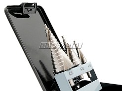 Wiertło stożkowe stopniowe | 4 - 30 mm | HSSCo - ZESTAW 3 SZTUK - FESTA Standard (170106)