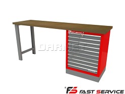 Mocny metalowy stół warsztatowy 209x60cm - FAST SERVICE (T-10-01)