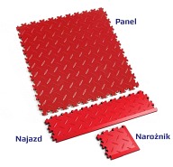 Narożnik Fortelock 2016 - wzór diament (Diamond Rosso Red)
