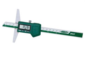 Głębokościomierz suwmiarkowy 0-300mm/0-12", elektroniczny IP67, wodoodporny, pyłoodporny - INSIZE 1149-300