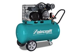 Kompresor, sprężarka tłokowa z napędem paskowym, elektryczna AirClassic 523/100/10 VC, mobilna -AIRCRAFT 2035051