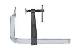 Ścisk stalowy, śrubowy EUF z uchwytem "T" i płaską szyną 500 x 200 mm, nacisk 420 kg, głęboki - ZALCO EUFD6050