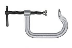Ścisk stalowy, śrubowy EUUC z uchwytem "T", z korpusem "C", 100 x 160 mm, nacisk 650 kg - ZALCO EUUC4