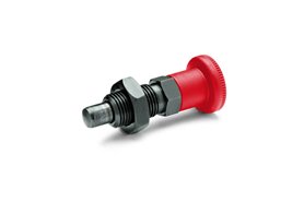 Trzpień ustalający zatrzask z pokrętłem ze stali GN 817-16-20-BK-RT - ELESA+GANTER