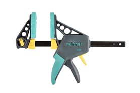 Ścisk szybkozaciskowy jednoręczny PRO L do pracy w drewnie, zakres 300 mm, głębokość 100 mm, zacisk 120 kg  - WOLFCRAFT 3031000