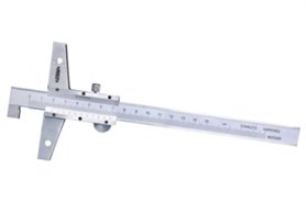 Głębokościomierz suwmiarkowy 0-200 mm noniuszowy, otwory na bazę, rozdzielczość 0,05 mm, hakowy - INSIZE 1248-200