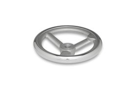 Koło ręczne aluminiowe 400 mm, otwór 34 mm - ELESA+GANTER DIN 950-AL-400-B34-A